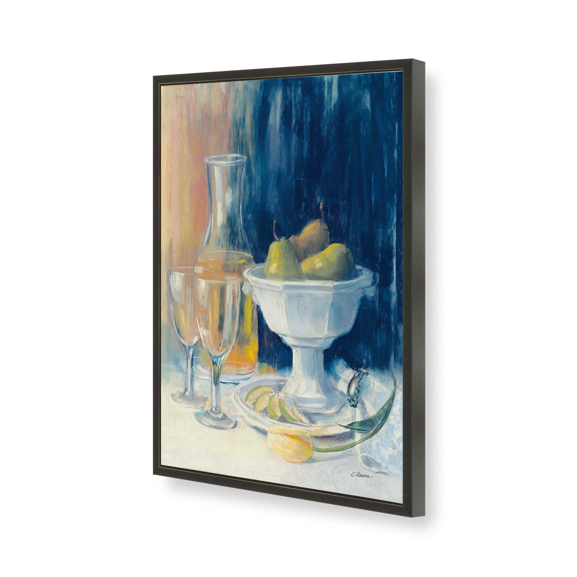 [Color:Satin Black], Picture of art in a Satin Black frame of the corner