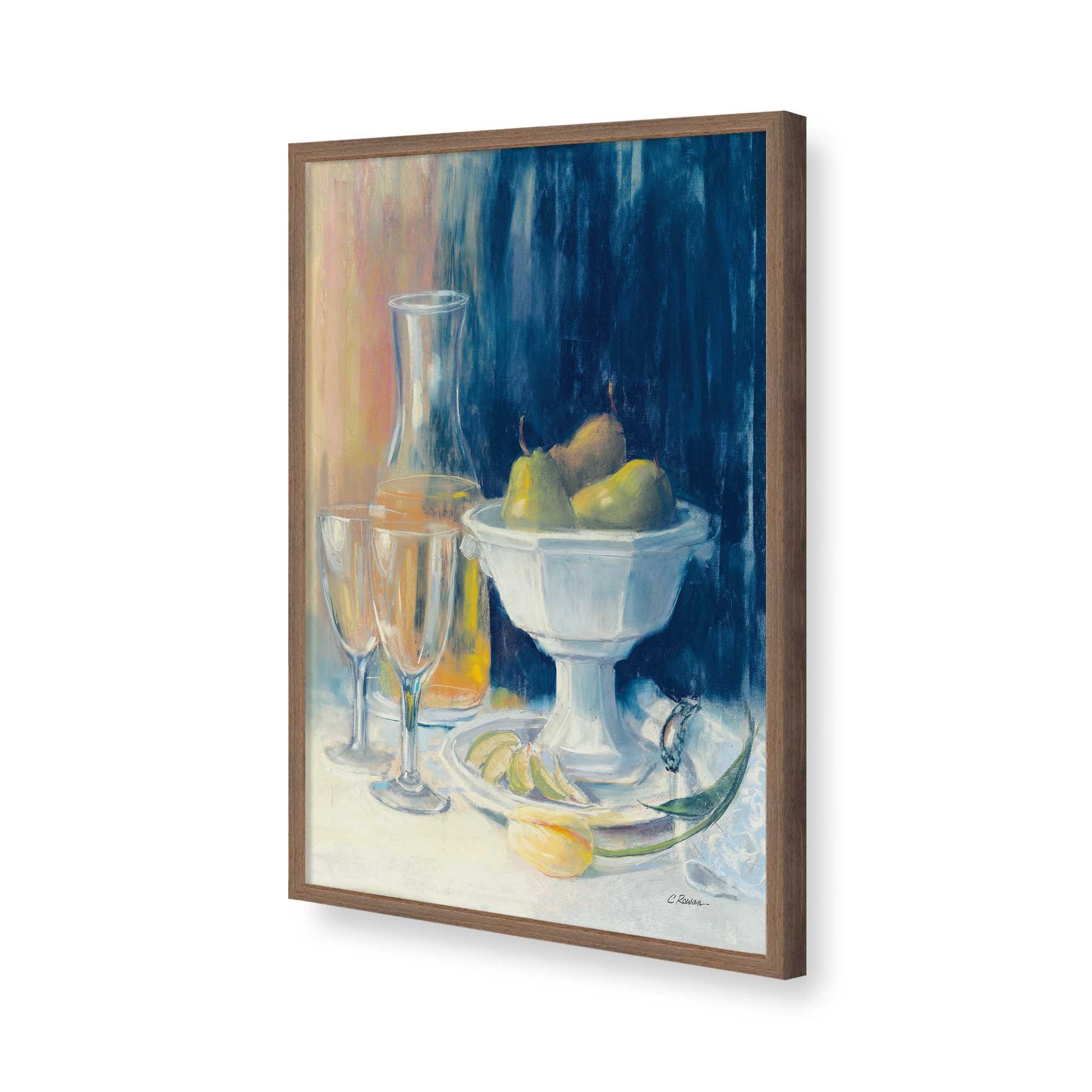 [Color:Walnut], Picture of art in a Walnut frame of the corner