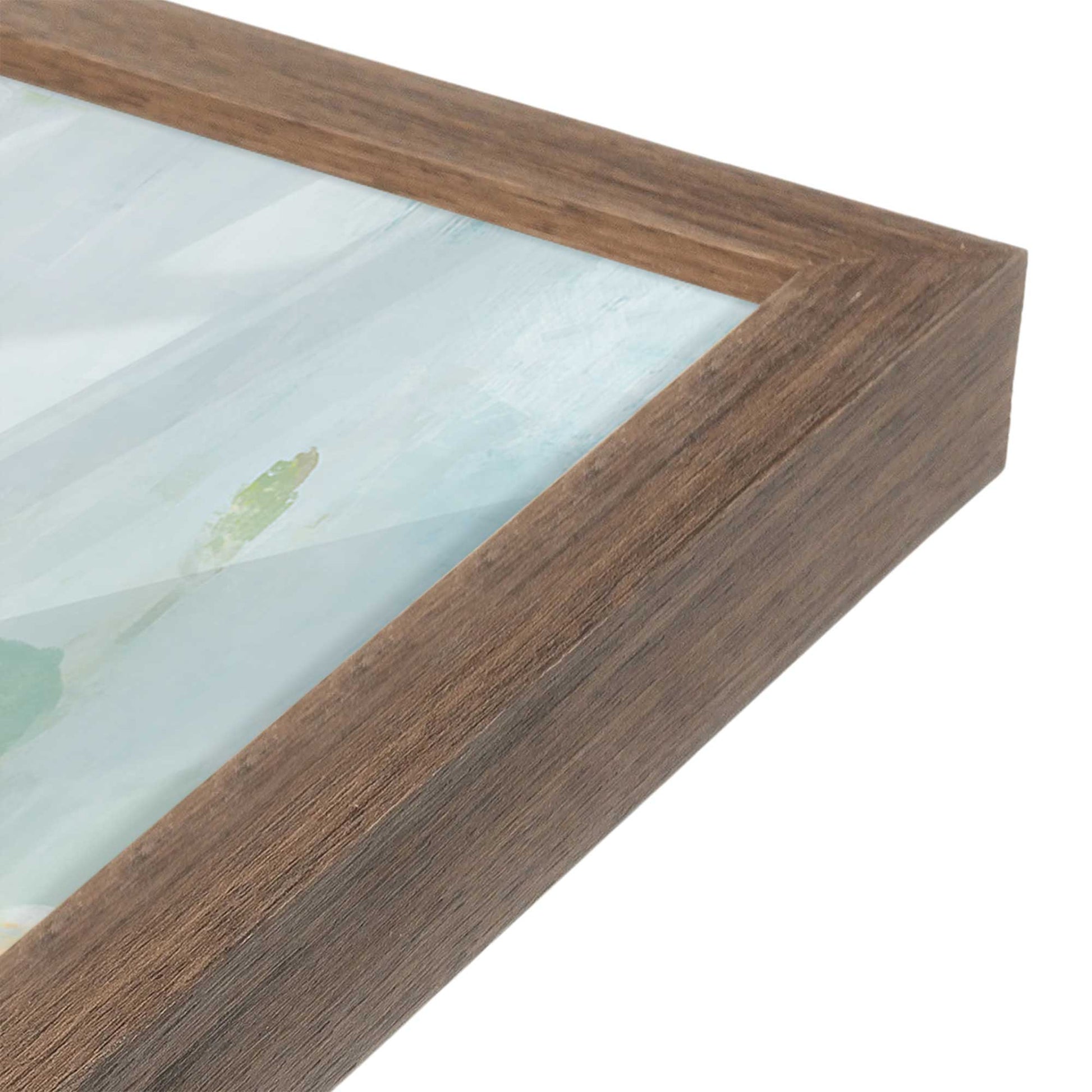 [Color:Walnut], Picture of art in a Walnut frame at an angle