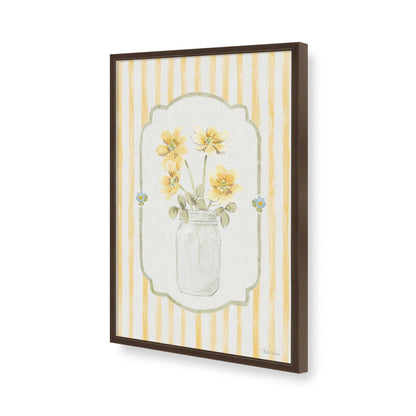 [Color:Brown], Picture of art in a Brown frame of the corner