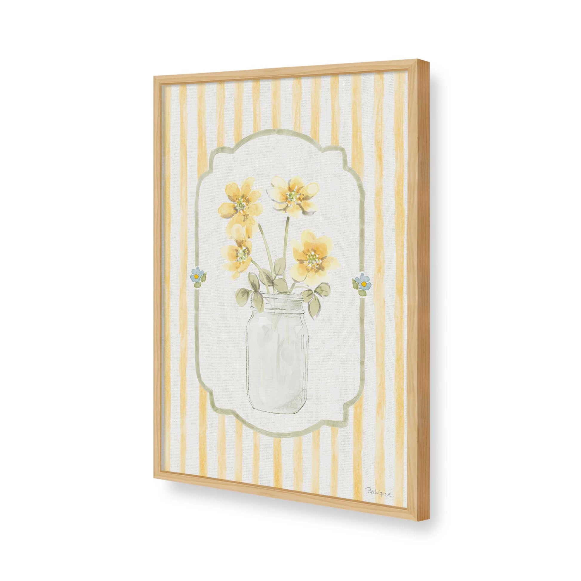 [Color:American Maple], Picture of art in a American Maple frame of the corner
