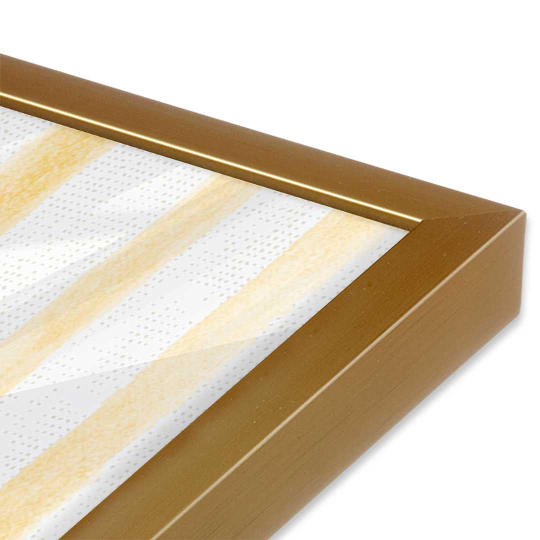 [Color:Polished Gold], Picture of art in a Polished Gold frame at an angle