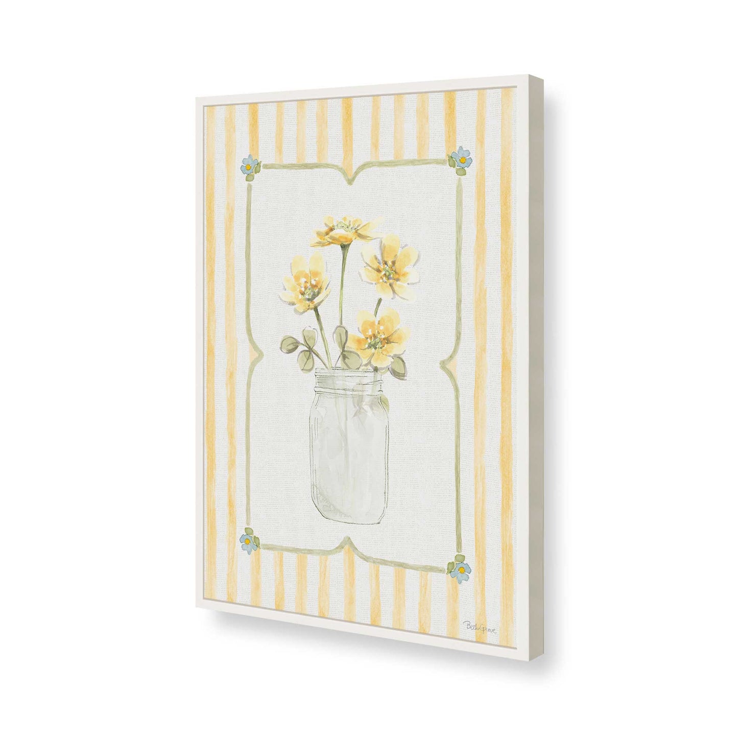 [Color:Opaque White], Picture of art in a Opaque White frame of the corner