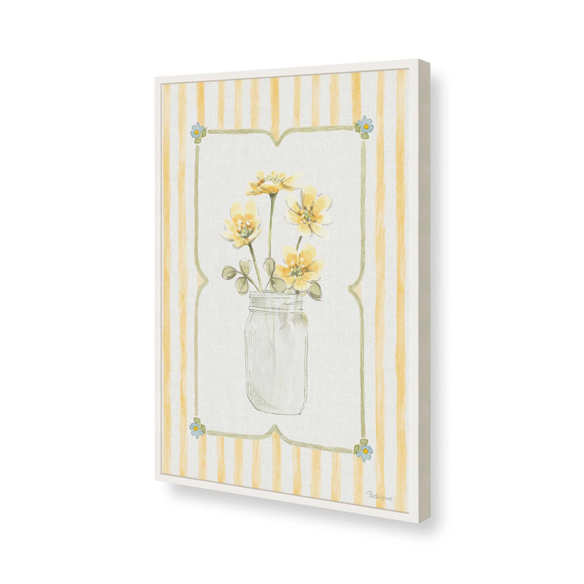 [Color:Opaque White], Picture of art in a Opaque White frame of the corner