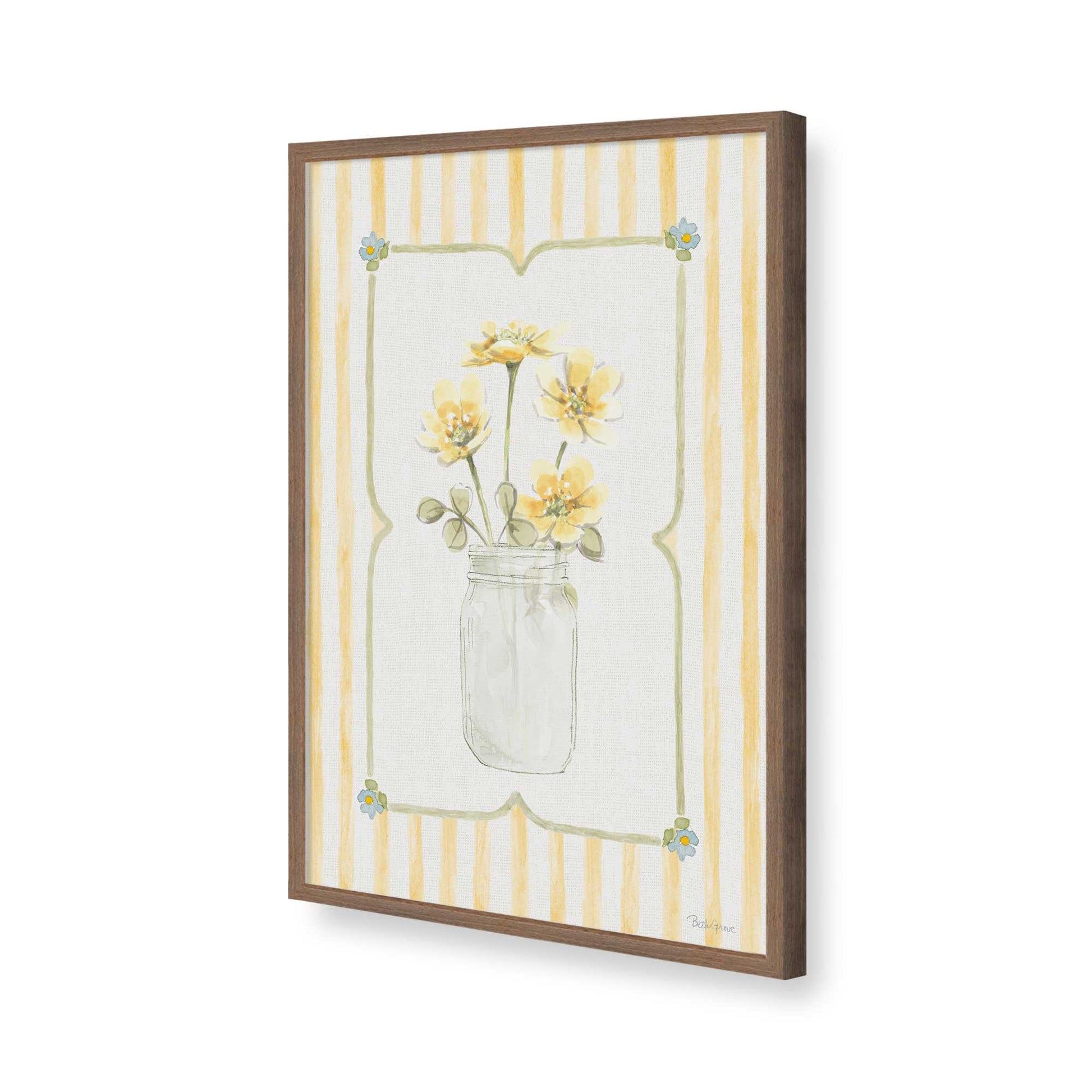 [Color:Walnut], Picture of art in a Walnut frame of the corner