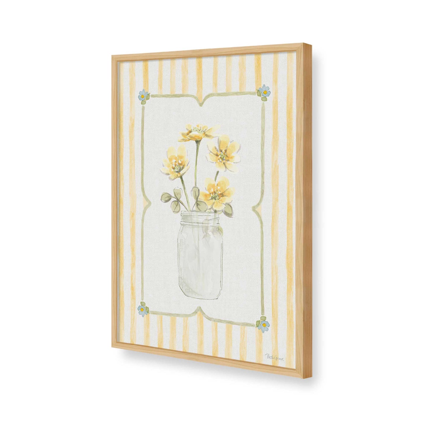 [Color:American Maple], Picture of art in a American Maple frame of the corner