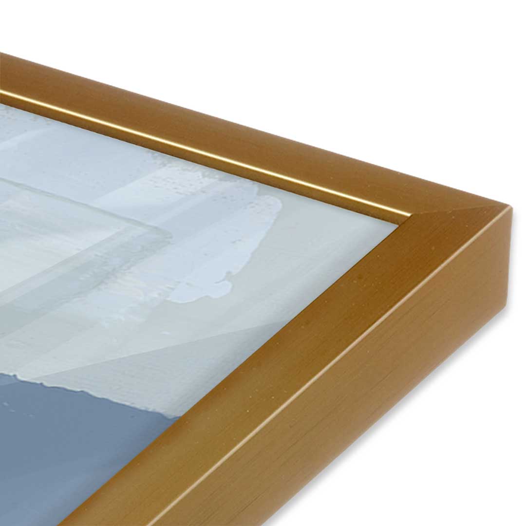 [Color:Polished Gold], Picture of art in a Polished Gold frame at an angle