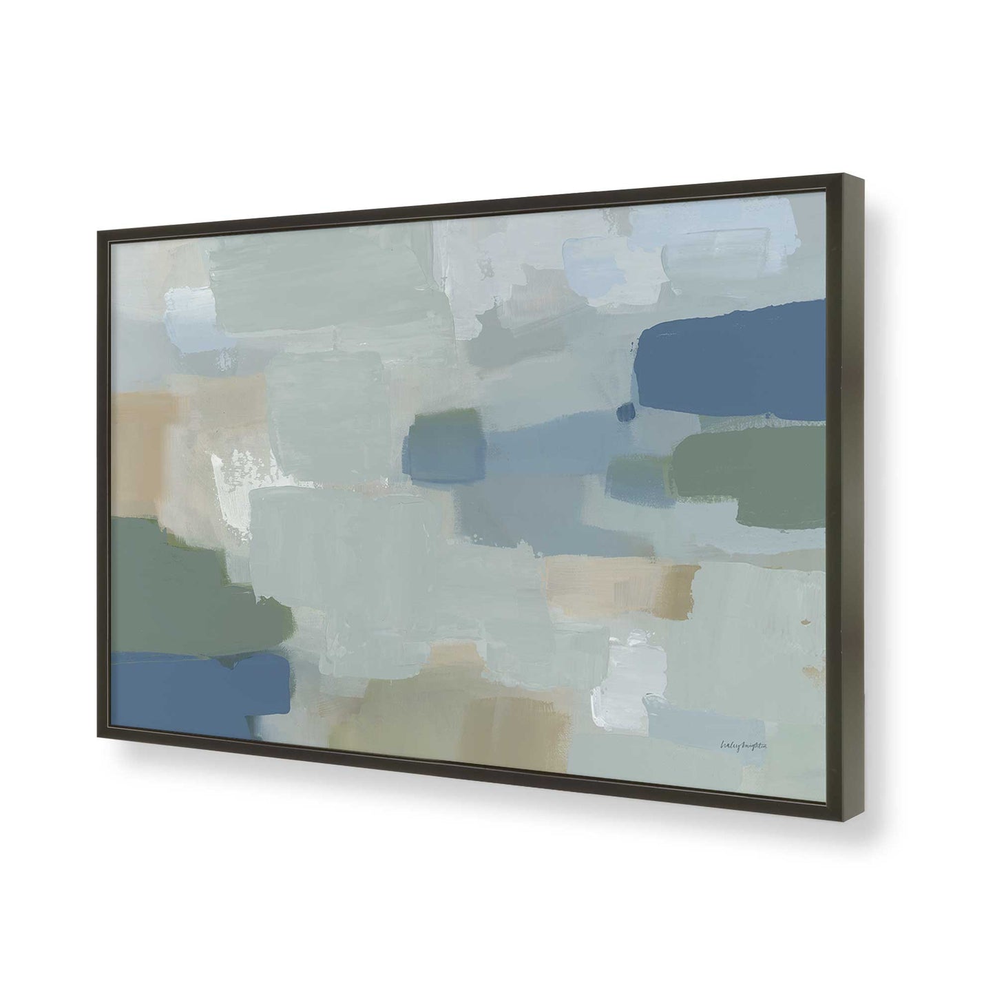 [Color:Satin Black], Picture of art in a Satin Black frame of the corner