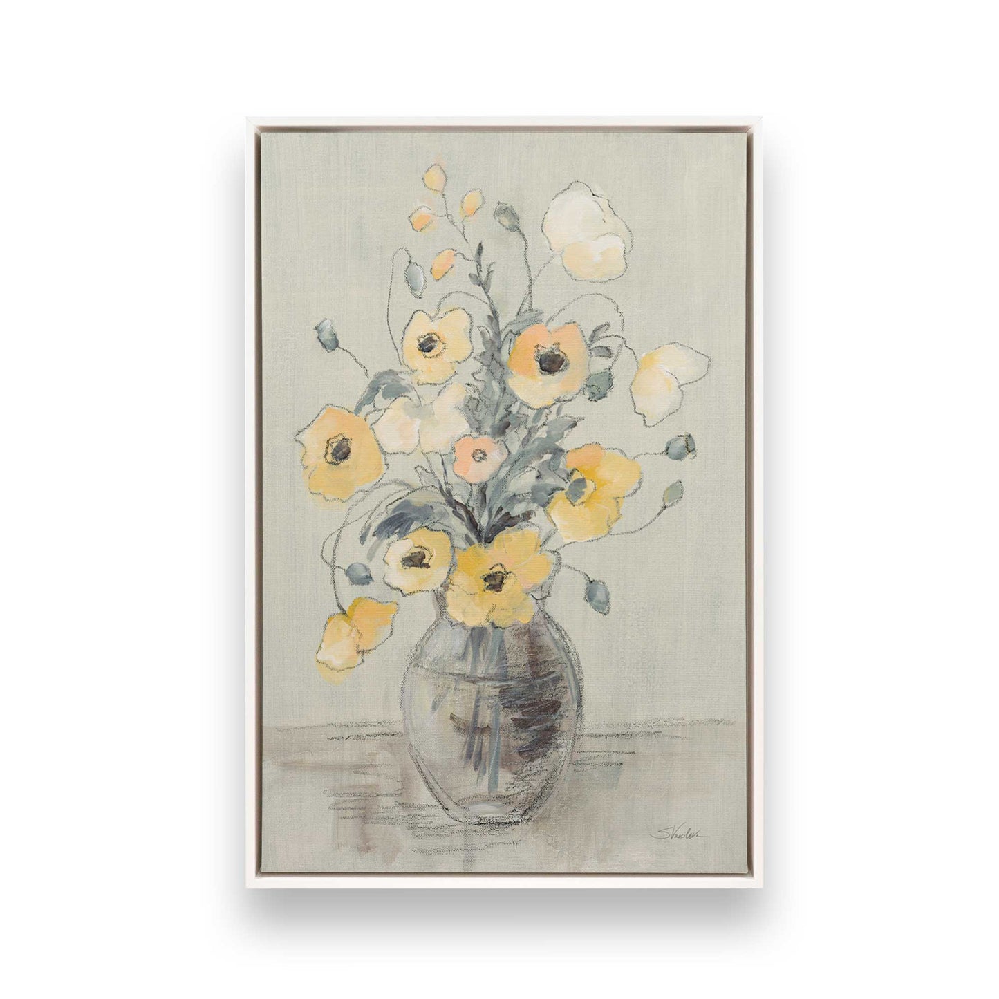 [Color:Opaque White], Picture of art in a White frame