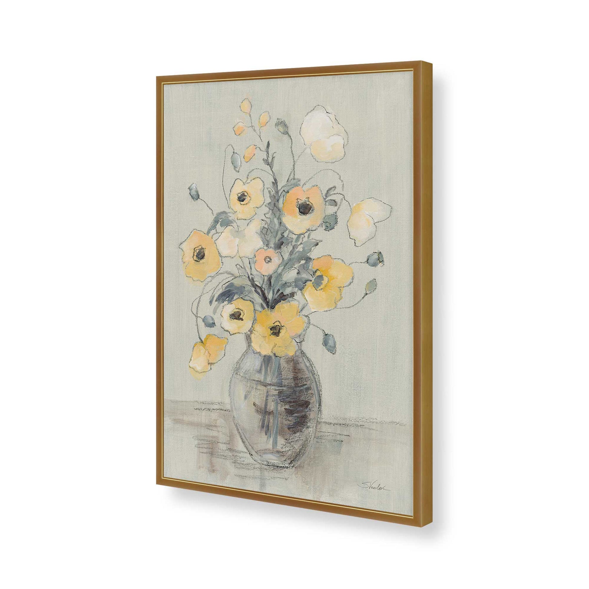 [Color:Polished Gold], Picture of art in a Polished Gold frame of the corner