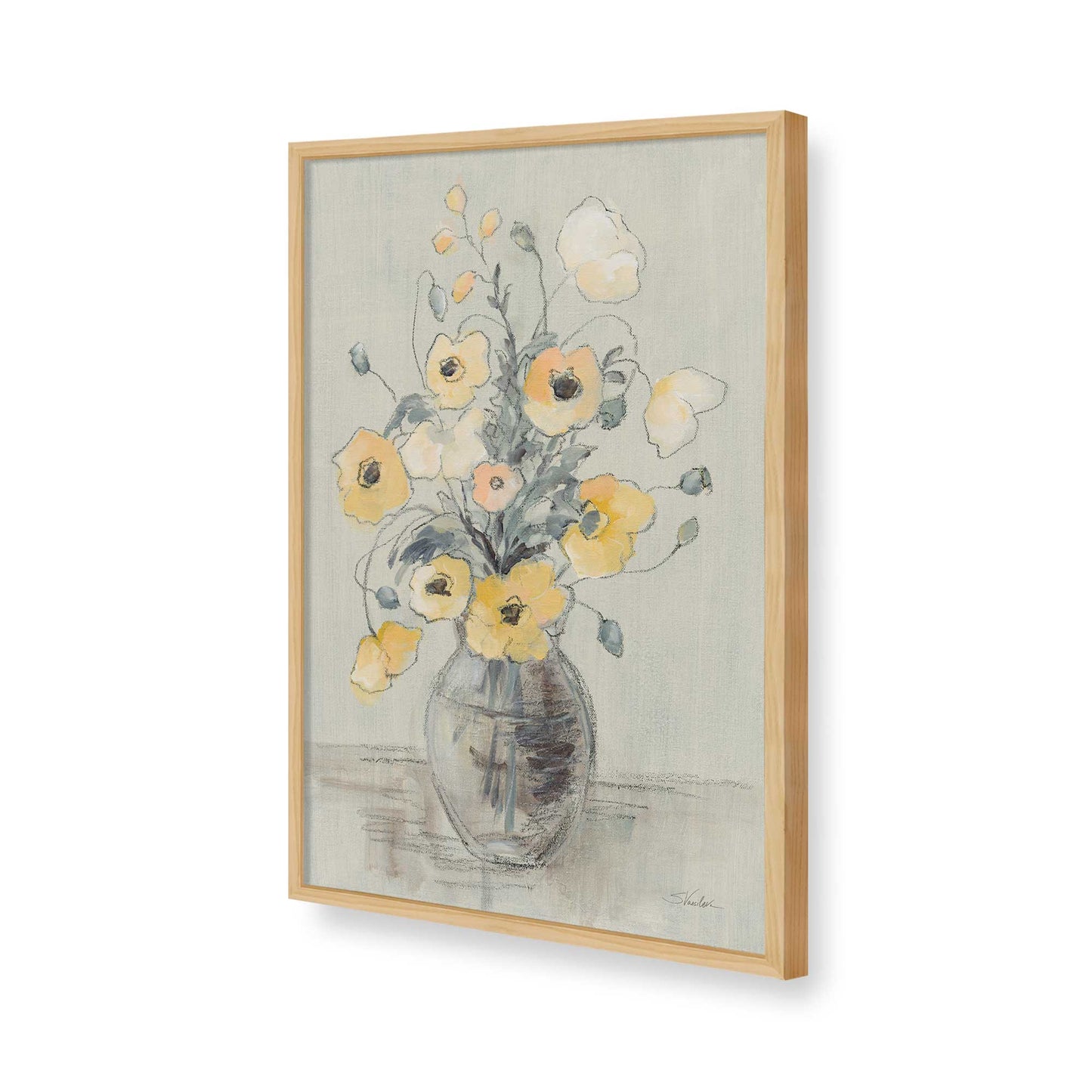 [Color:American Maple], Picture of art in a American Maple frame of the corner