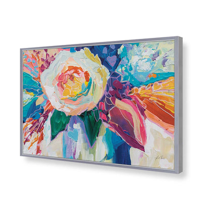 [Color:Polished Chrome], Picture of art in a Polished Chrome frame of the corner