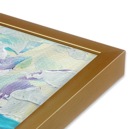[Color:Polished Gold], Picture of art in a Polished Gold frame at an angle