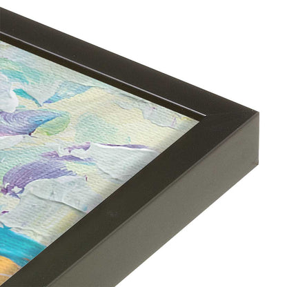 [Color:Satin Black], Picture of art in a Satin Black frame at an angle