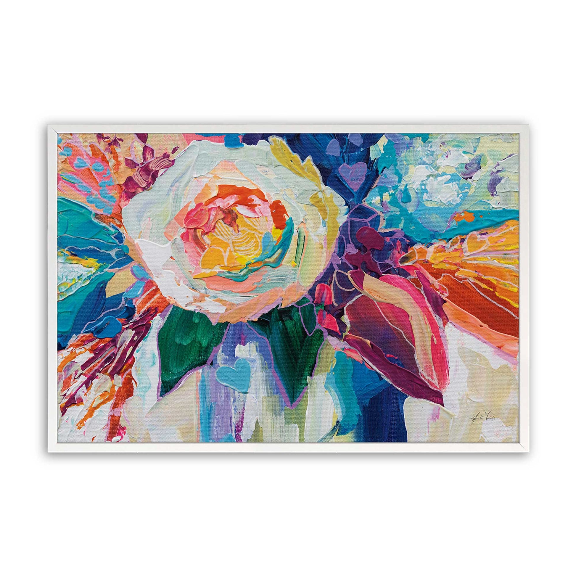 [Color:Opaque White], Picture of art in a Opaque White frame