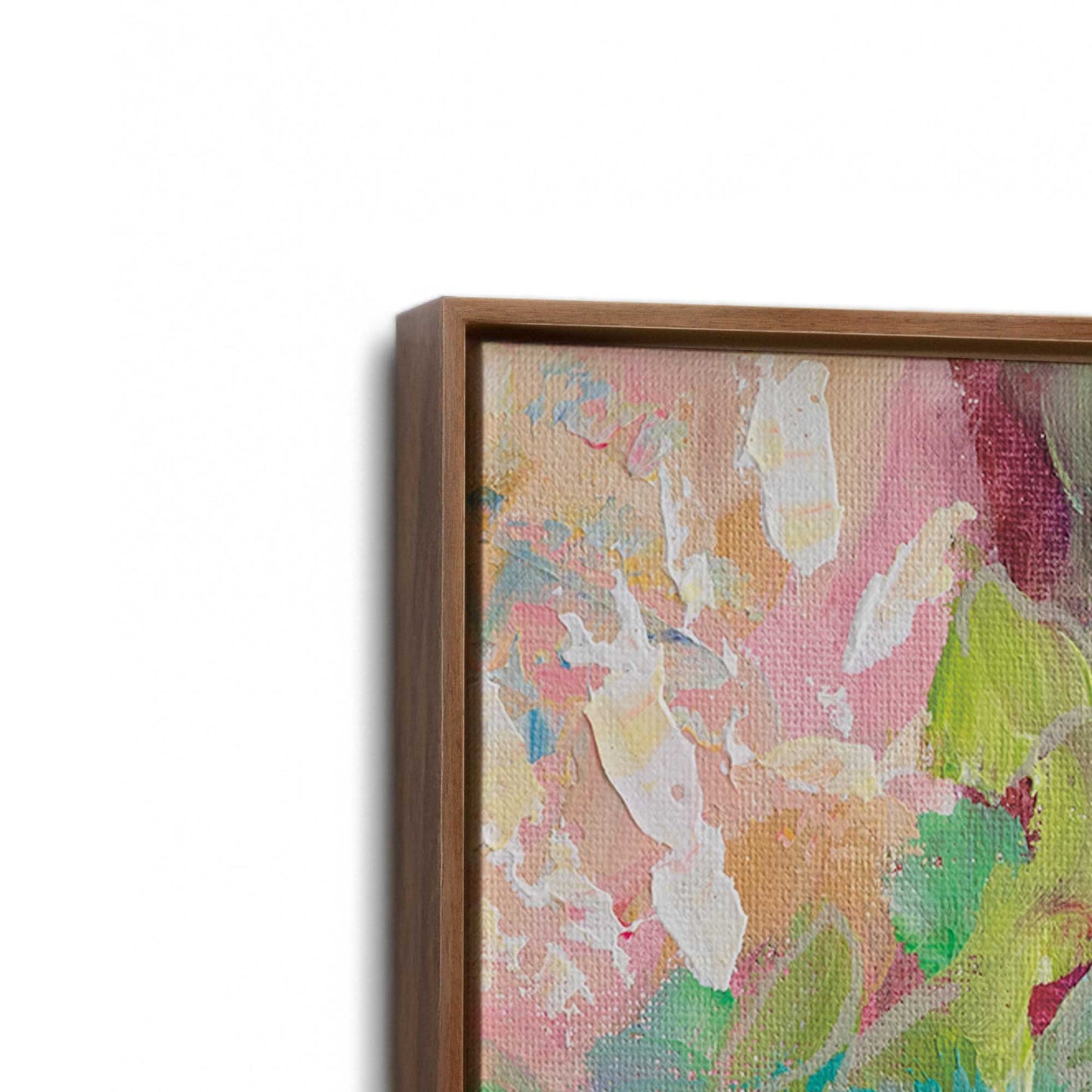 [Color:Walnut], Picture of art in a Walnut frame at an angle