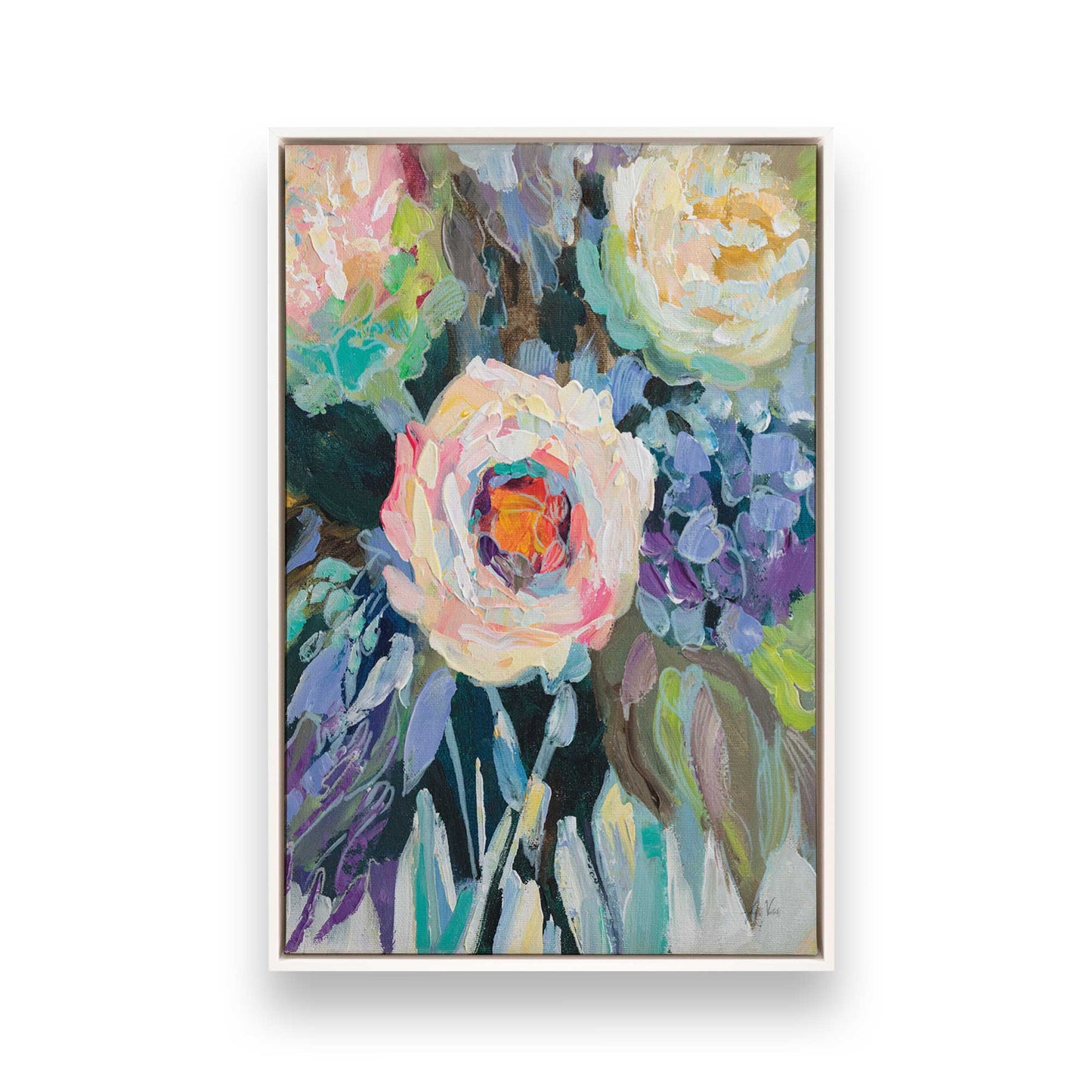[Color:Opaque White], Picture of art in a White frame