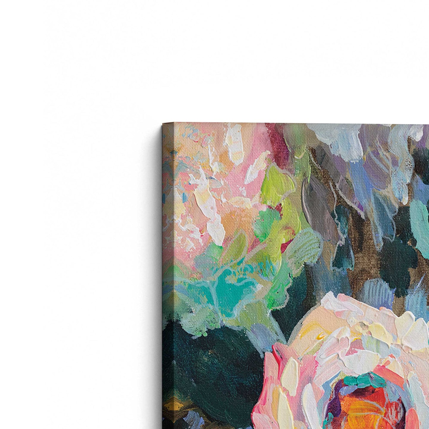 [Color:Stretched Canvas], Picture of the corner of the art