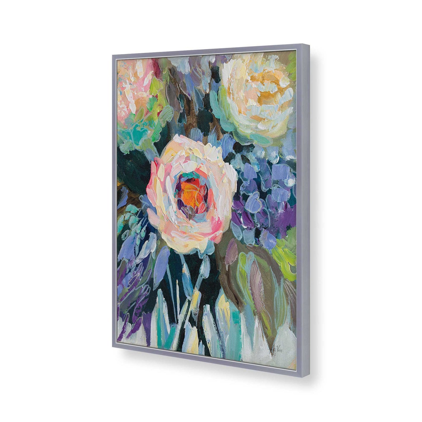 [Color:Polished Chrome], Picture of art in a Polished Chrome frame of the corner
