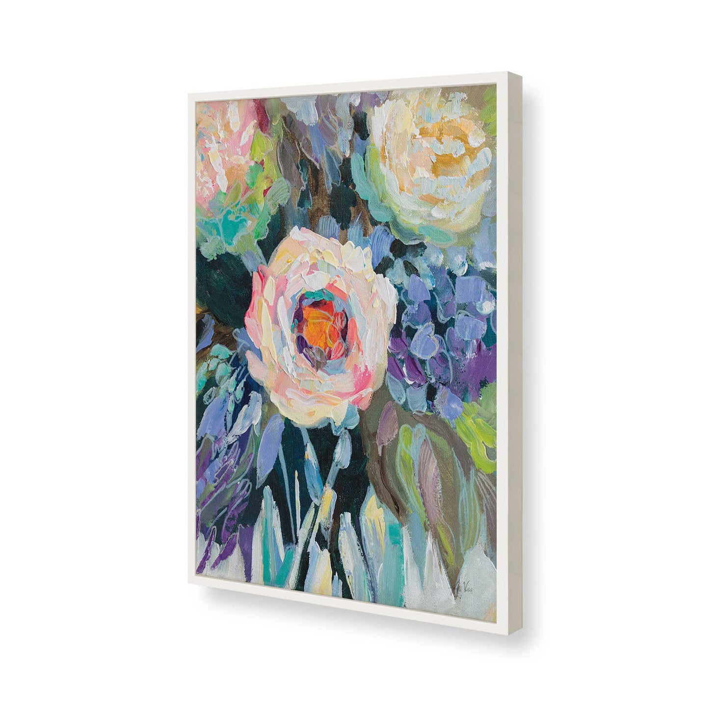 [Color:Opaque White], Picture of art in a Opaque White frame of the corner