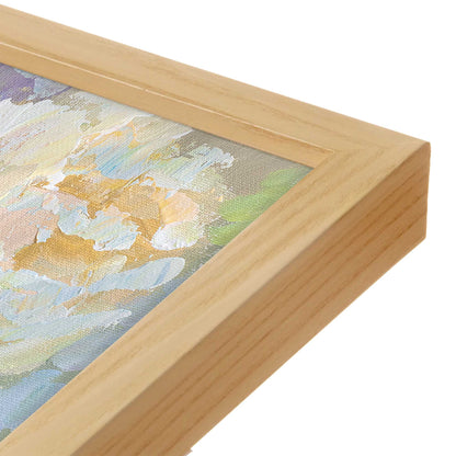 [Color:American Maple], Picture of art in a American Maple frame at an angle