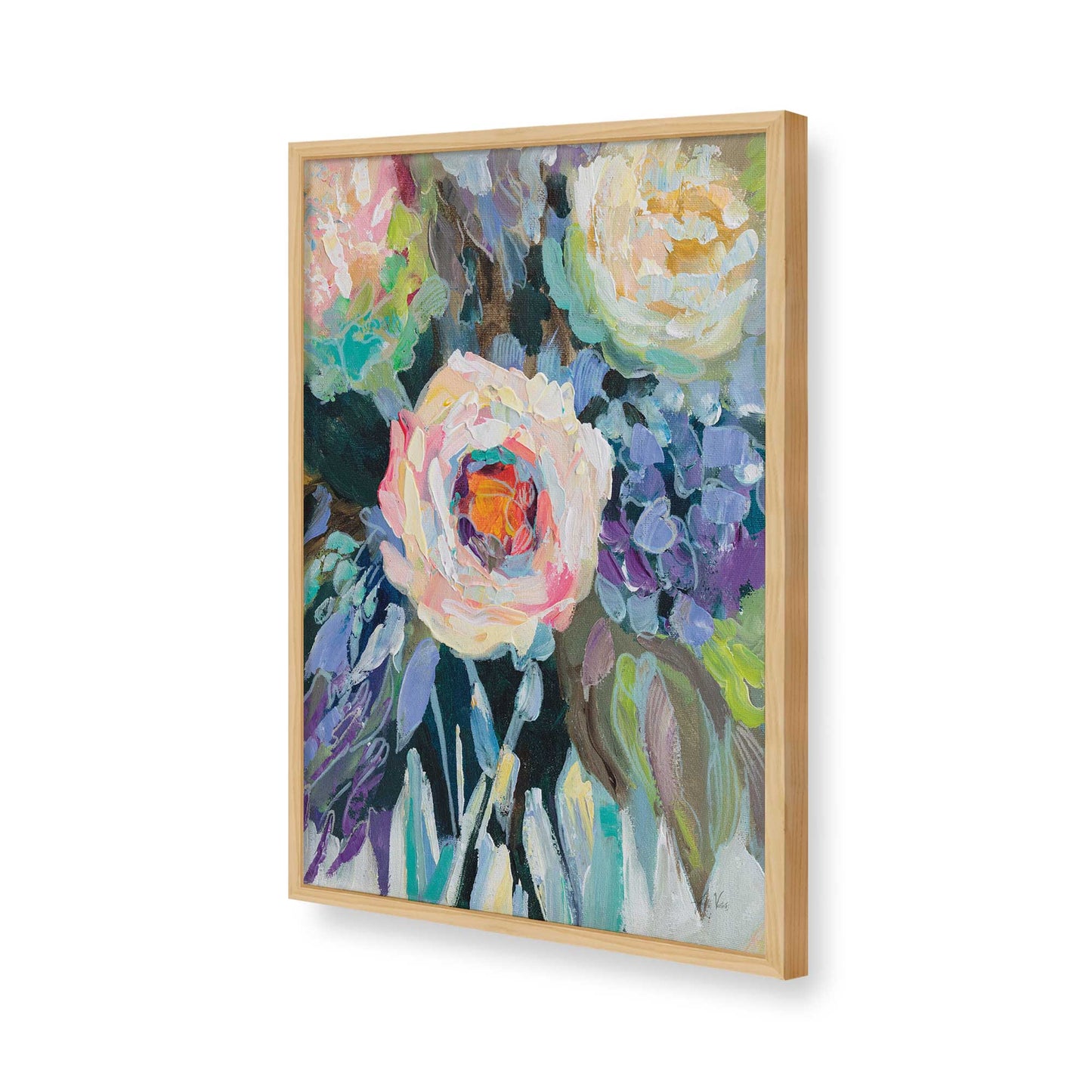 [Color:American Maple], Picture of art in a American Maple frame of the corner