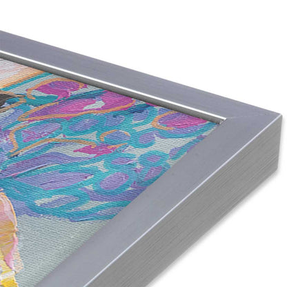 [Color:Polished Chrome], Picture of art in a Polished Chrome frame at an angle