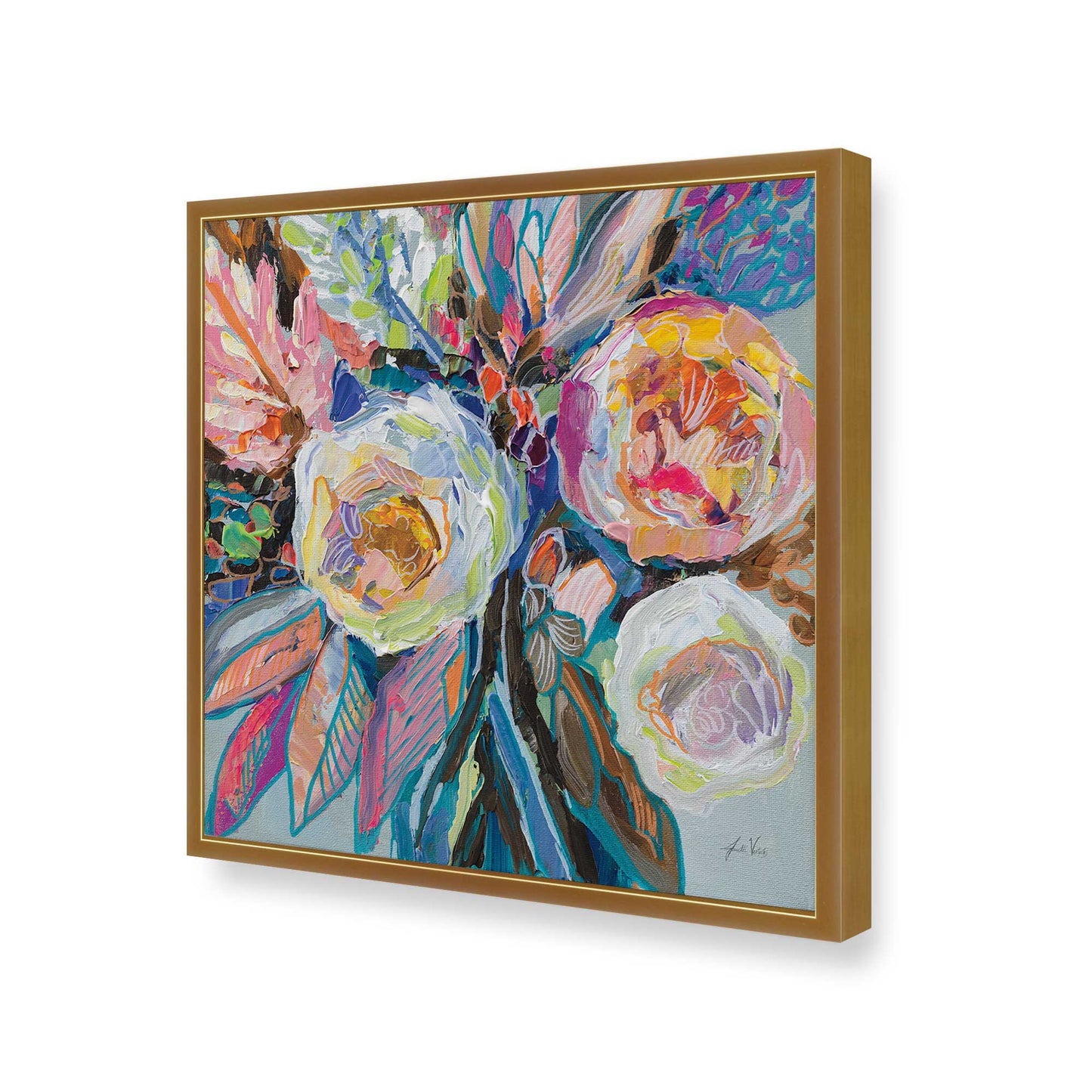 [Color:Polished Gold], Picture of art in a Polished Gold frame of the corner