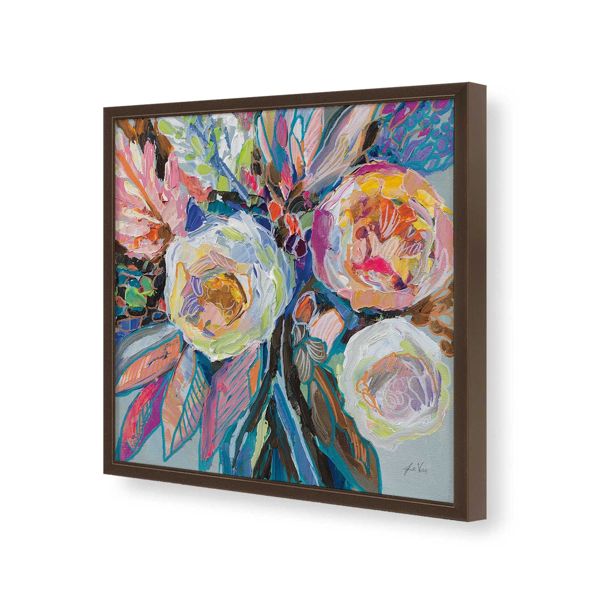 [Color:Espresso], Picture of art in a Espresso frame of the corner