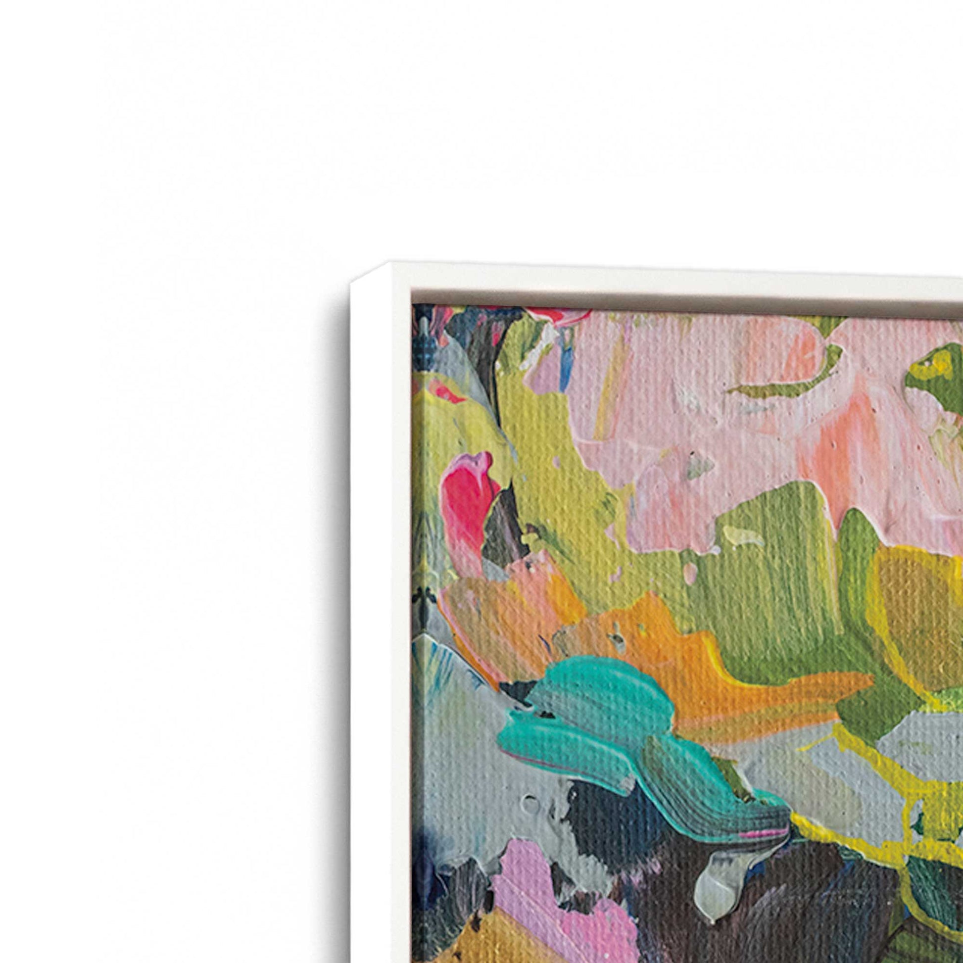 [Color:Opaque White], Picture of art in a White frame at an angle