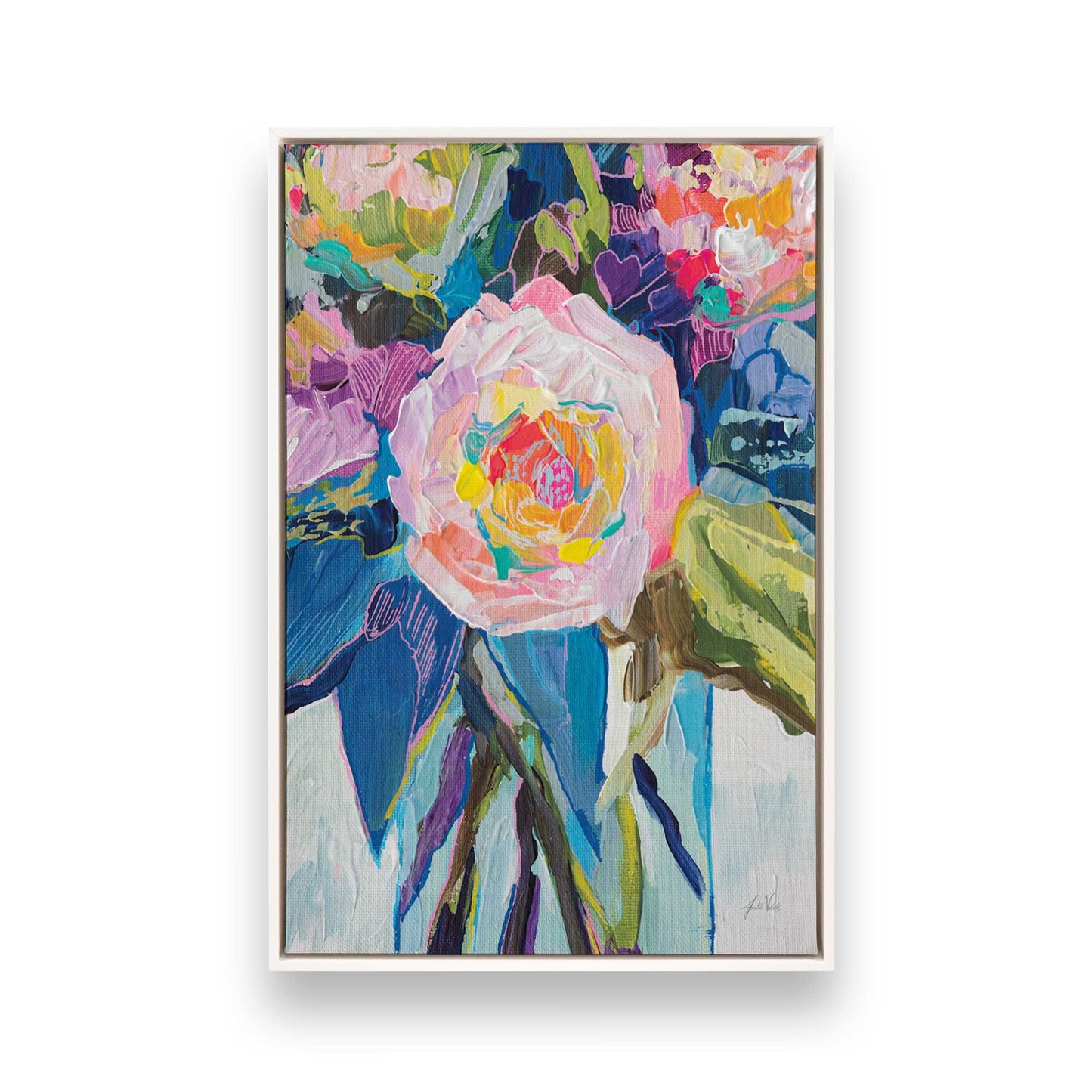 [Color:Opaque White], Picture of art in a White frame