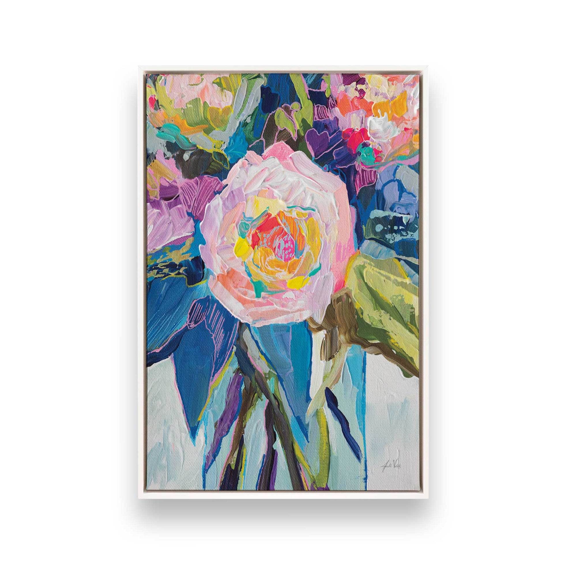 [Color:Opaque White], Picture of art in a White frame