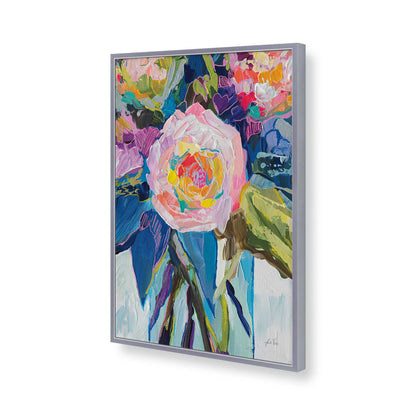 [Color:Polished Chrome], Picture of art in a Polished Chrome frame of the corner