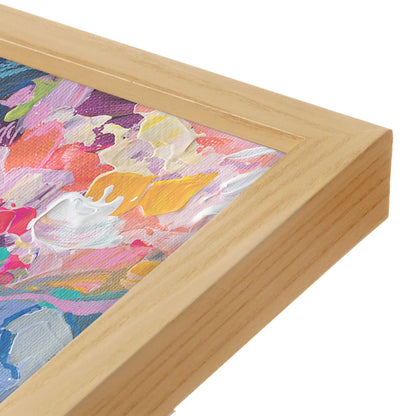 [Color:American Maple], Picture of art in a American Maple frame at an angle