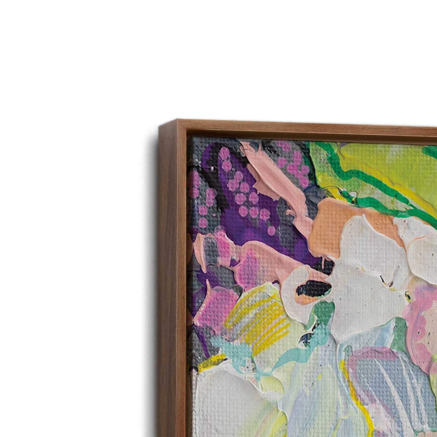[Color:Walnut], Picture of art in a Walnut frame at an angle