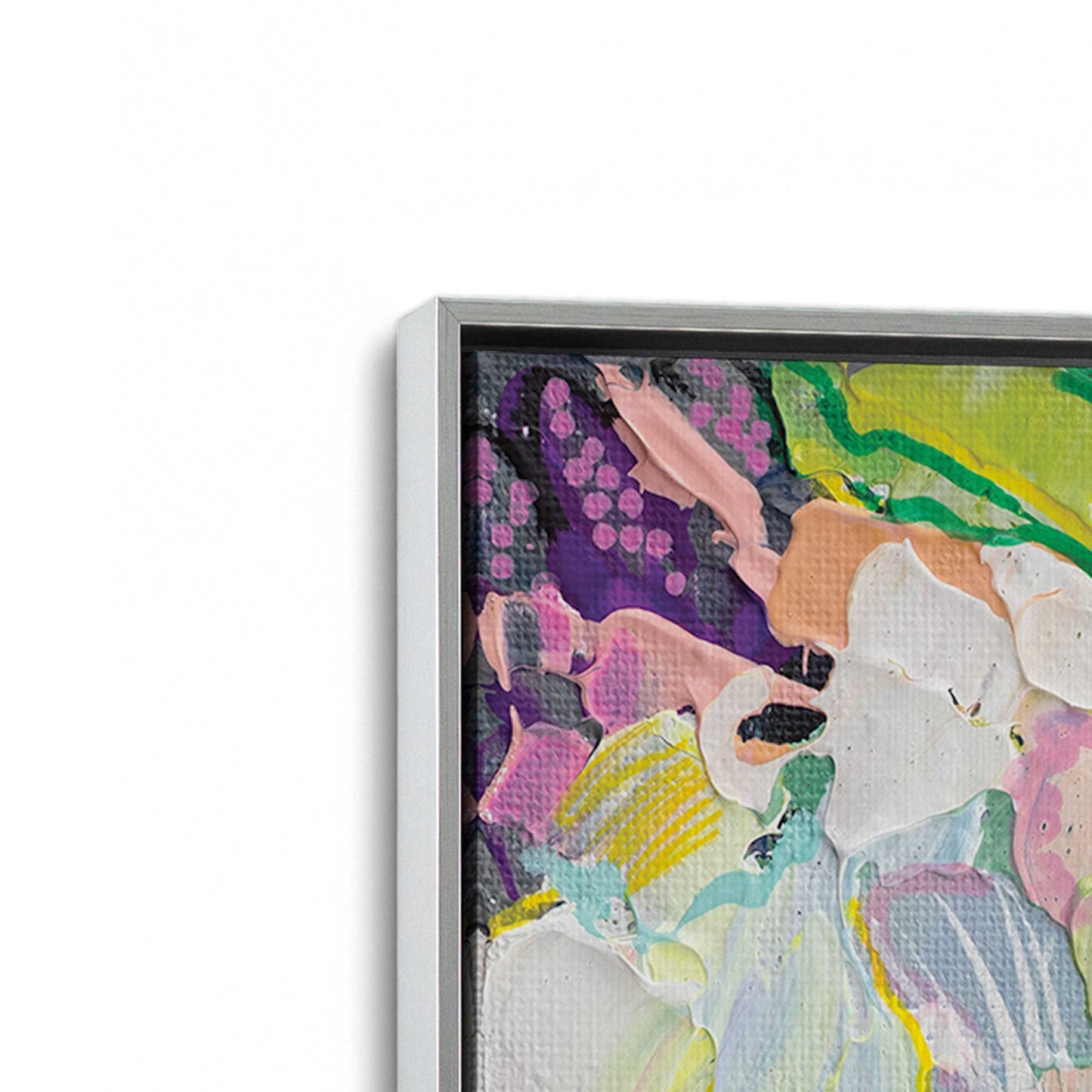 [Color:Polished Chrome], Picture of art in a Polished Chrome frame at an angle