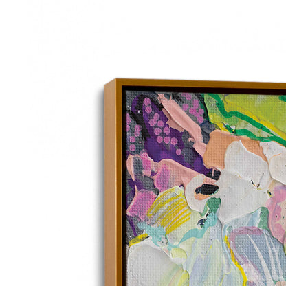 [Color:Polished Gold], Picture of art in a Polished Gold frame at an angle