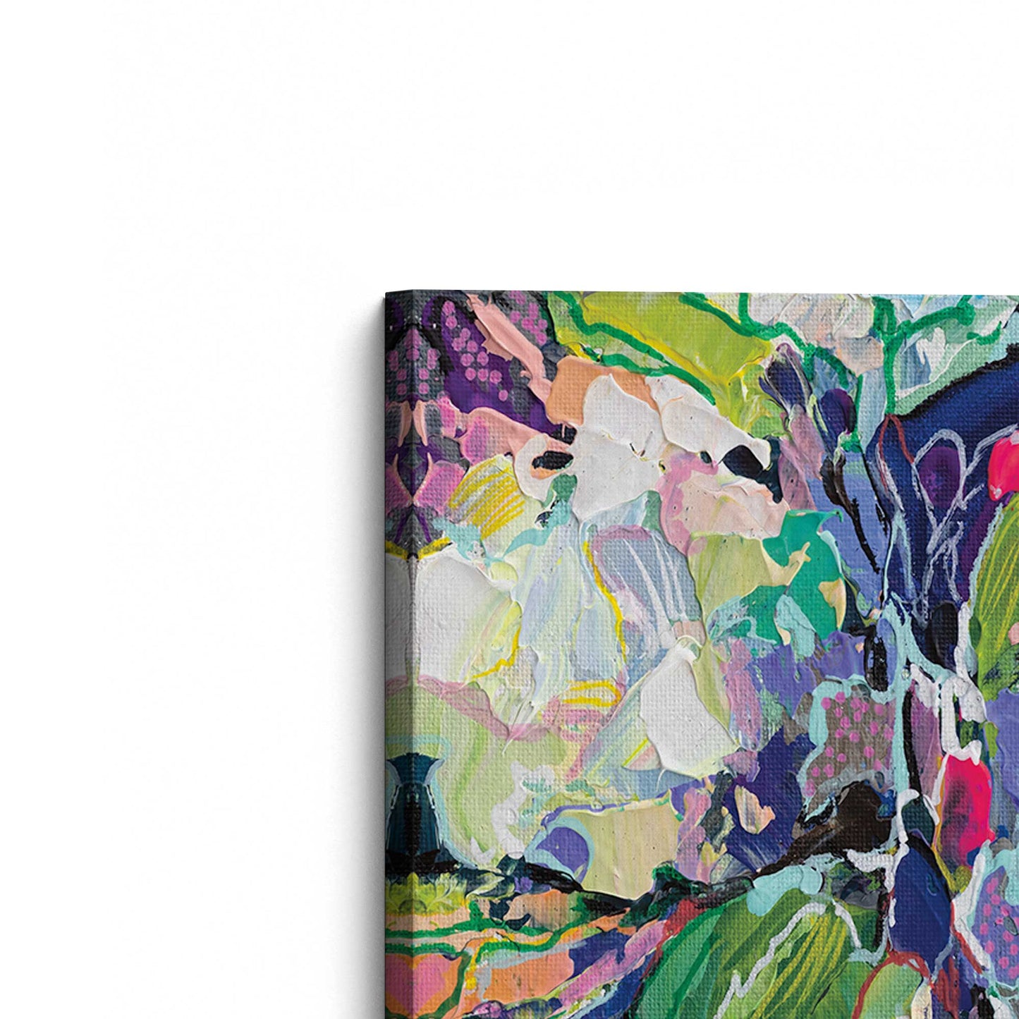 [Color:Stretched Canvas], Picture of the corner of the art