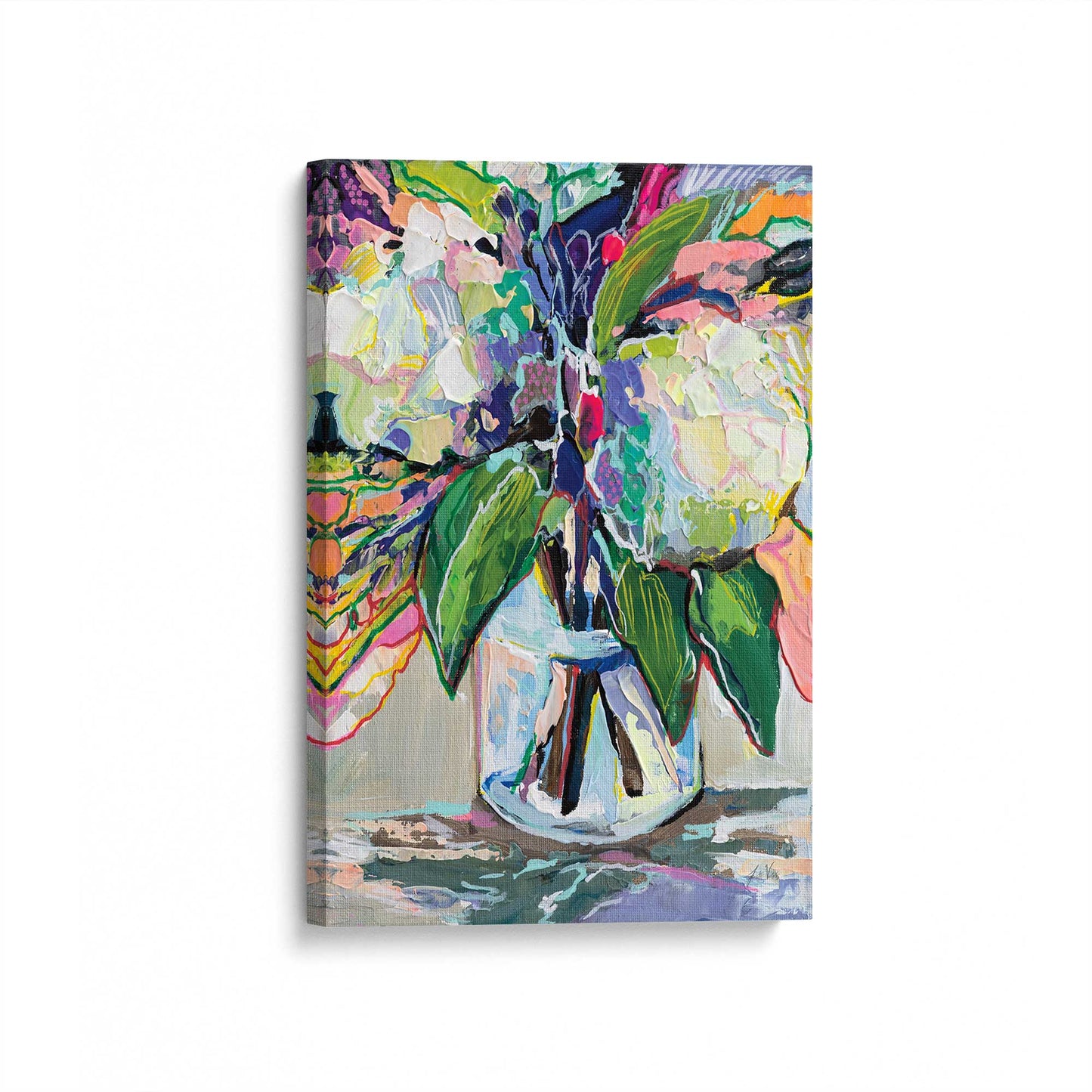 [Color:Stretched Canvas], Picture of art at an angle