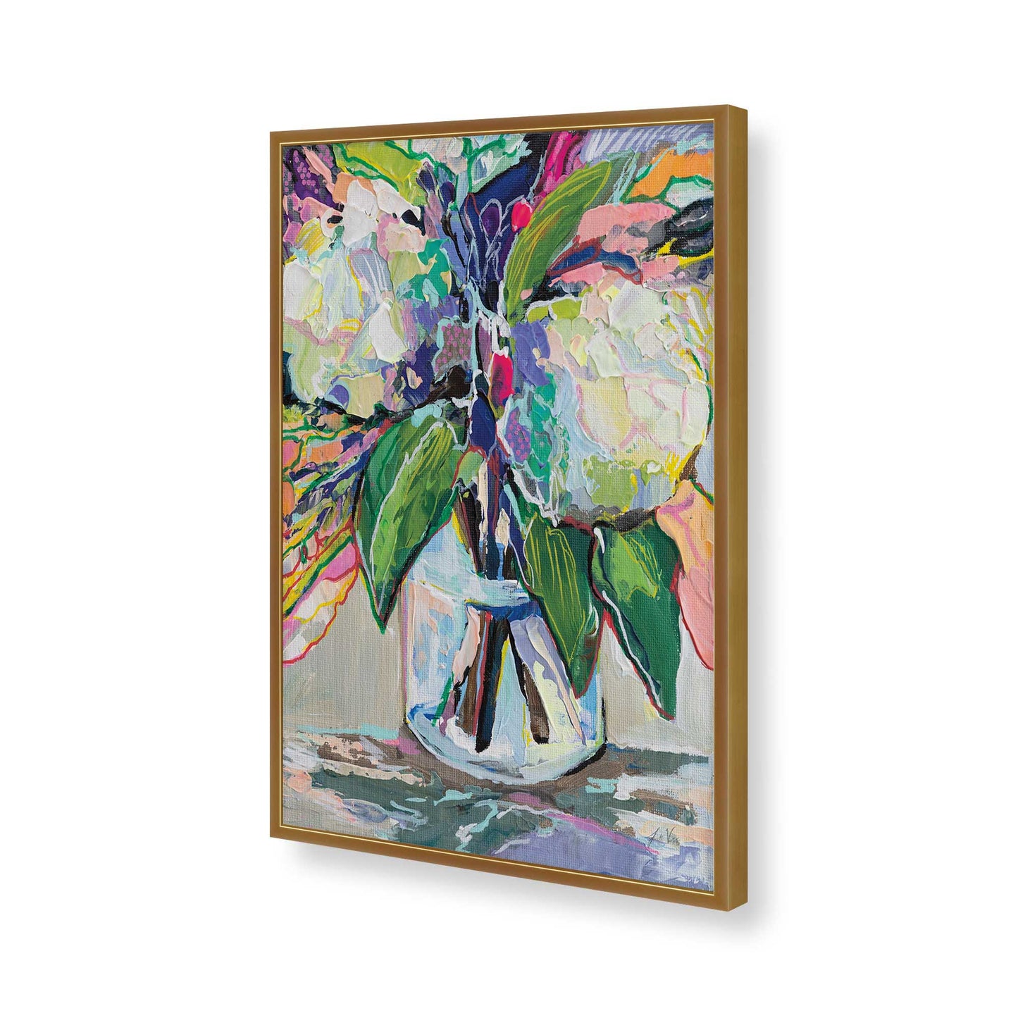 [Color:Polished Gold], Picture of art in a Polished Gold frame of the corner
