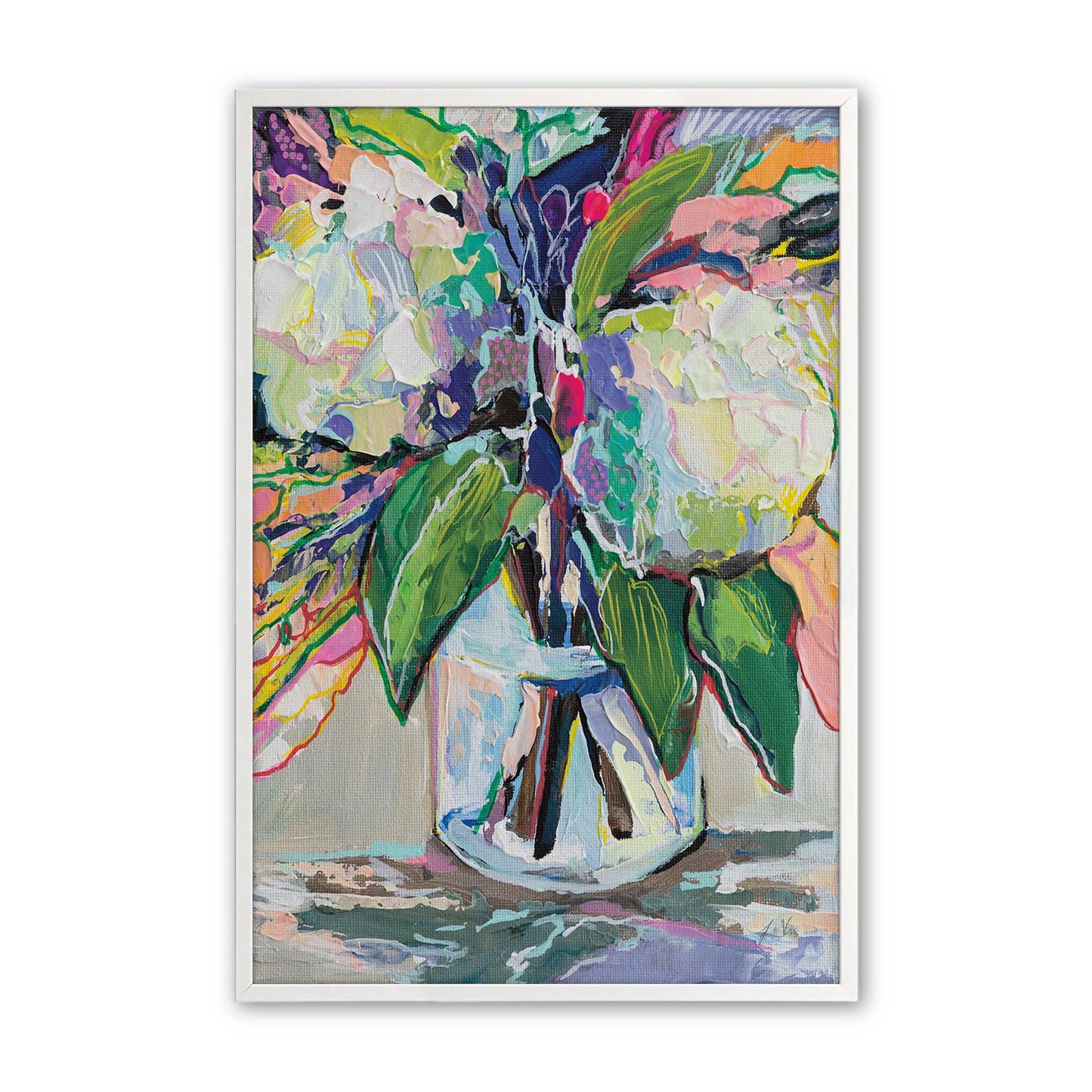 [Color:Opaque White], Picture of art in a Opaque White frame