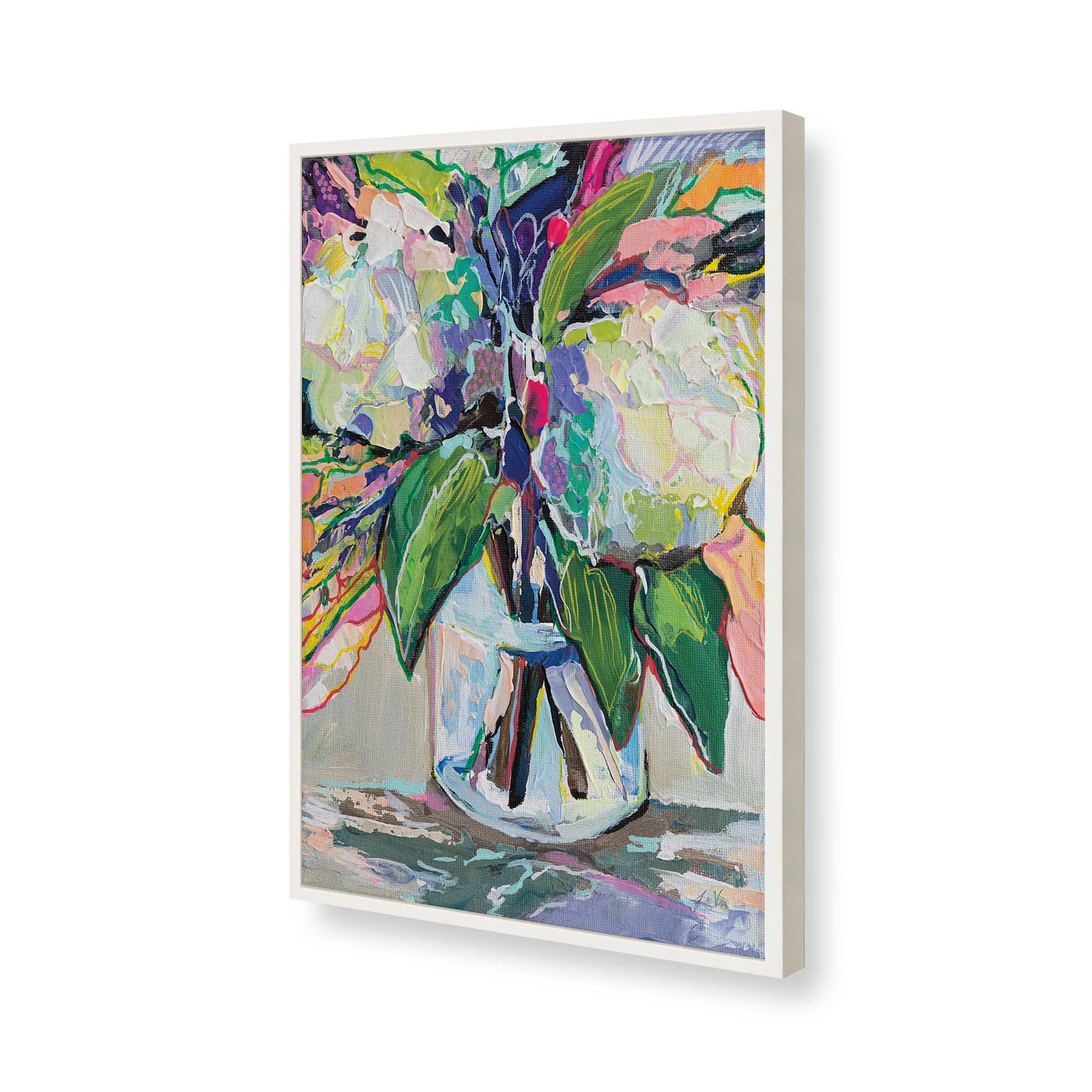 [Color:Opaque White], Picture of art in a Opaque White frame of the corner