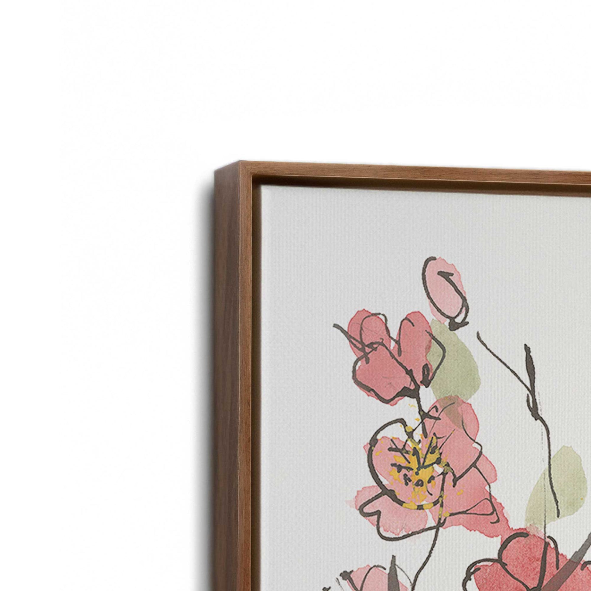 [Color:Walnut], Picture of art in a Walnut frame at an angle