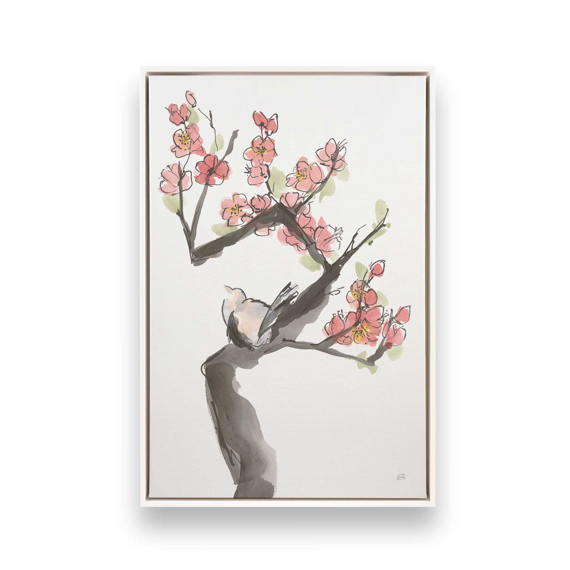 [Color:Opaque White], Picture of art in a White frame