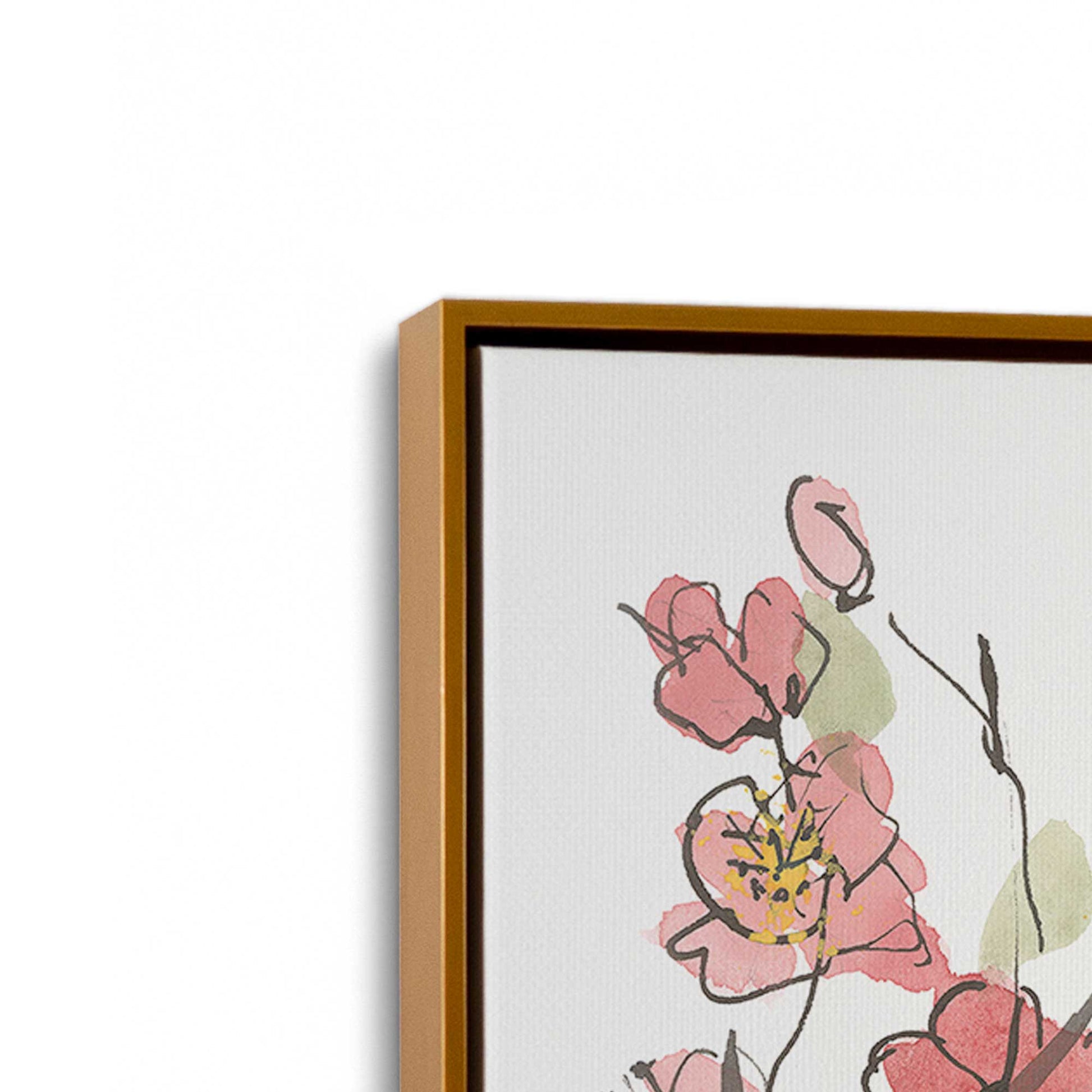 [Color:Polished Gold], Picture of art in a Polished Gold frame at an angle