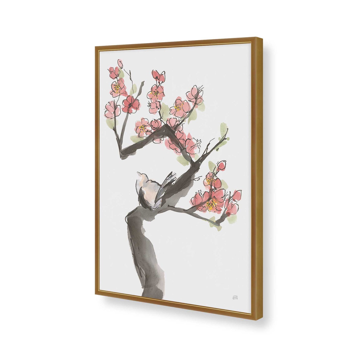 [Color:Polished Gold], Picture of art in a Polished Gold frame of the corner