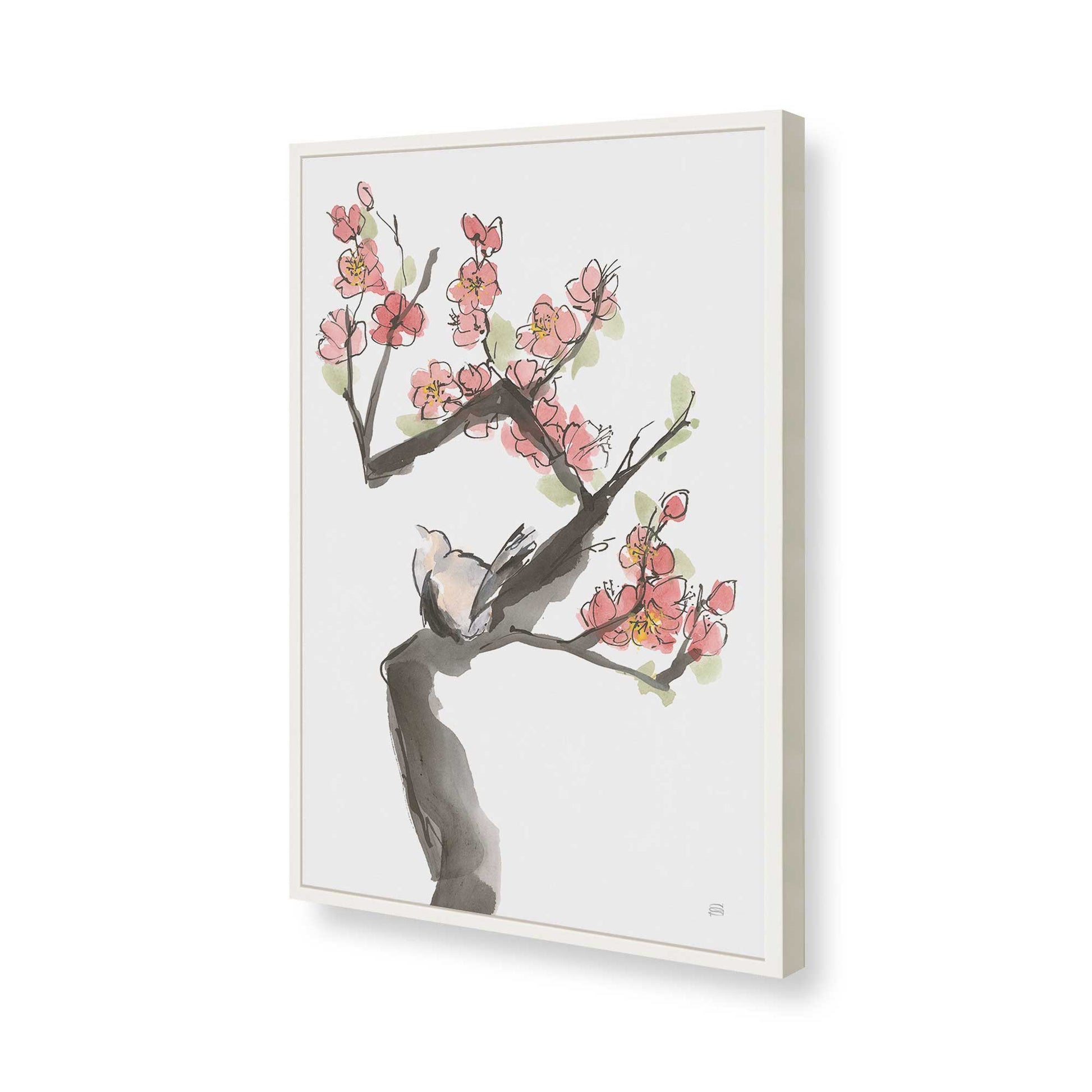 [Color:Opaque White], Picture of art in a Opaque White frame of the corner