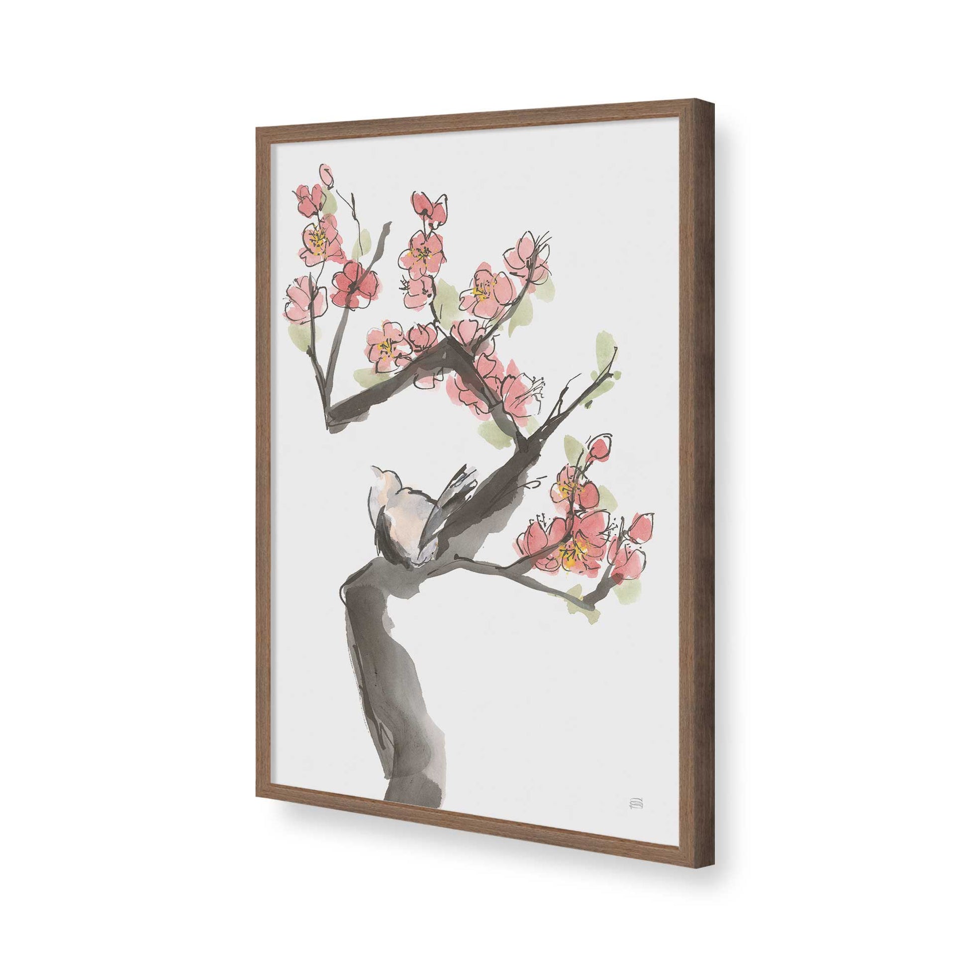 [Color:Walnut], Picture of art in a Walnut frame of the corner