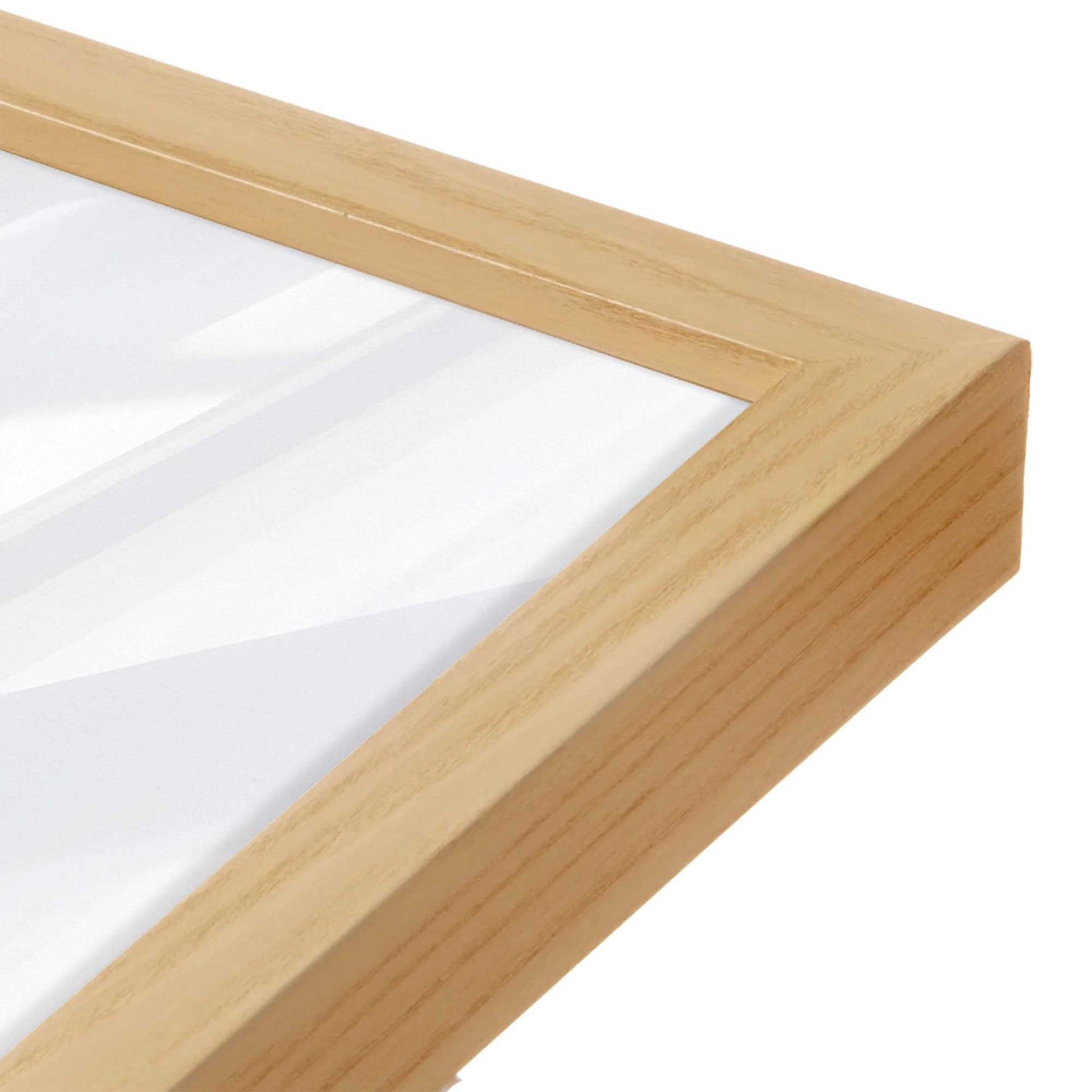 [Color:American Maple], Picture of art in a American Maple frame at an angle