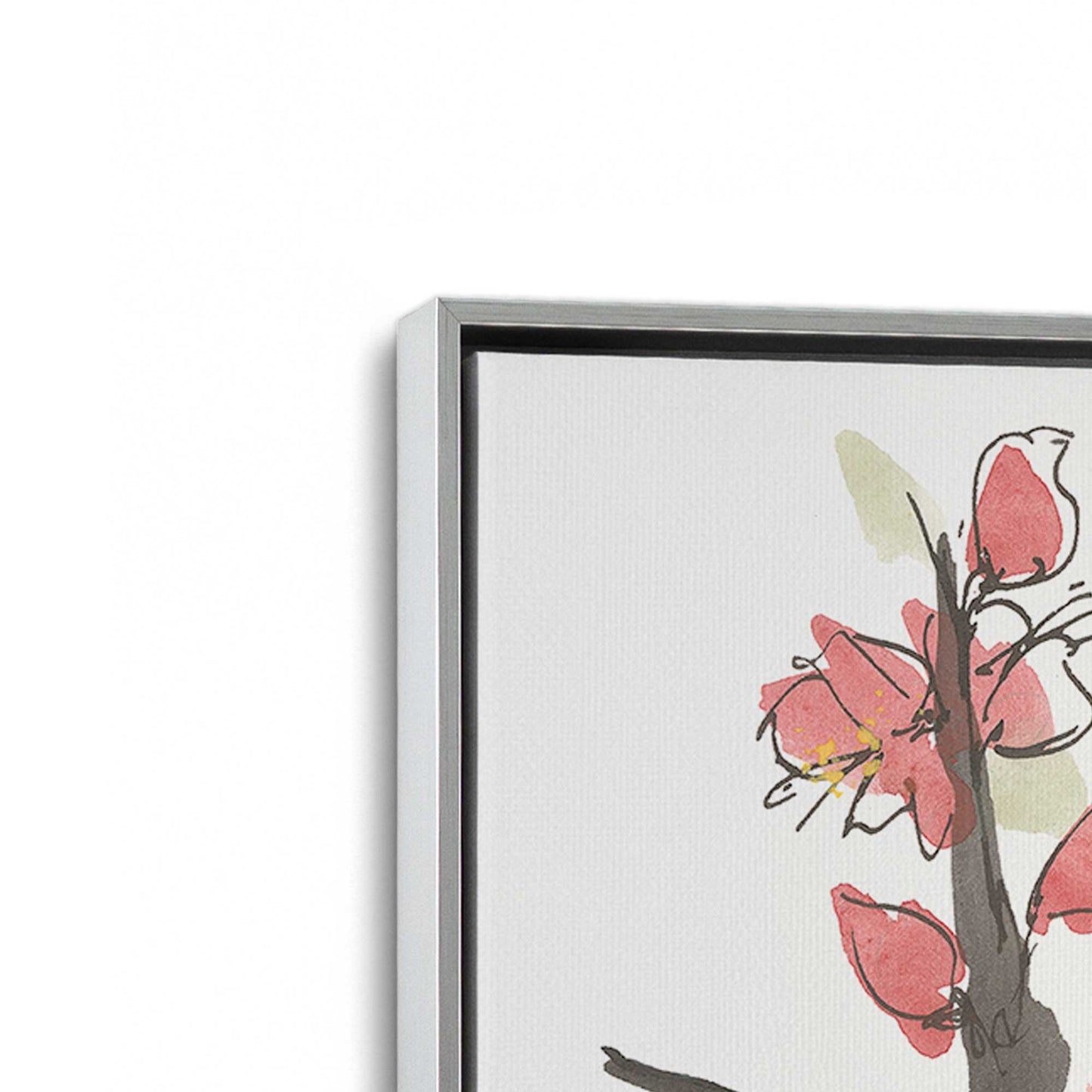 [Color:Polished Chrome], Picture of art in a Polished Chrome frame at an angle